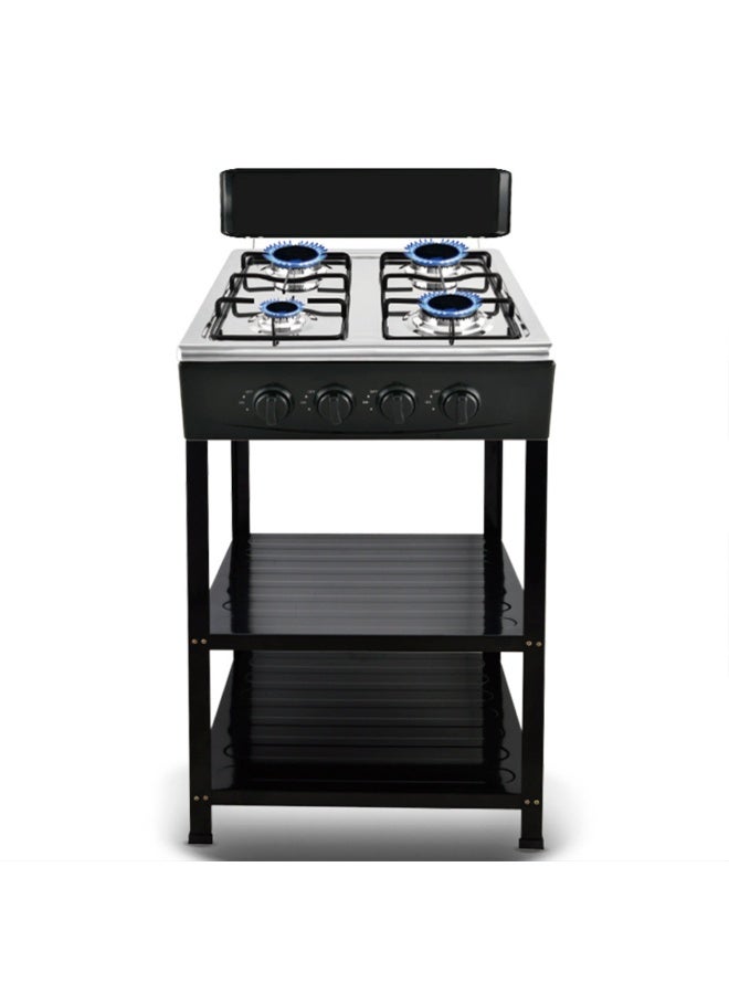 لوحة موقد غاز بأربعة شعلات | موقد غاز منزلي موفر للطاقة يعمل بالغاز المسال، مزود بنظام حماية من انطفاء اللهب وسطح زجاجي مقوى - Image 3